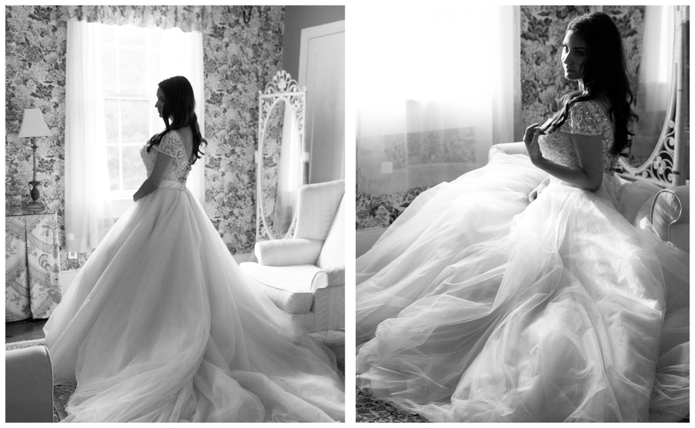 Black and White Photos of  Pre-Wedding Bride
