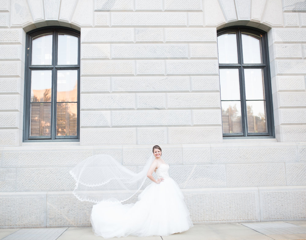 Bride in Front of SC Statehouse