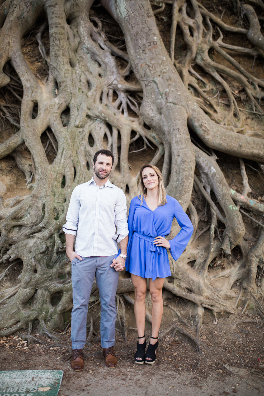 Matt and Angela in front of the Tree Roots