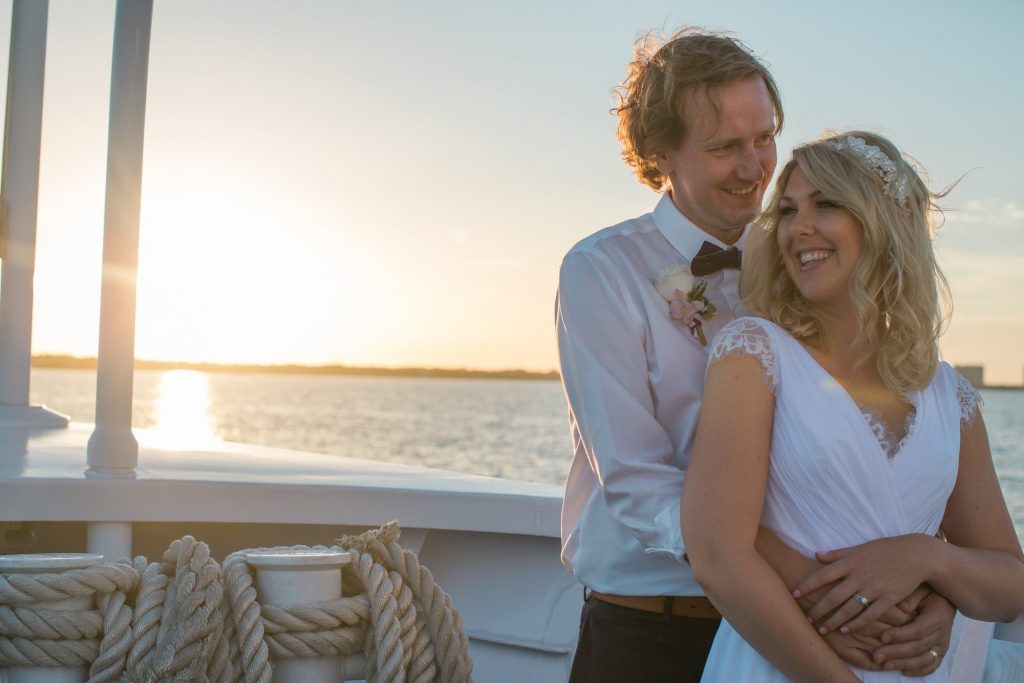 Wedding on a sail boat