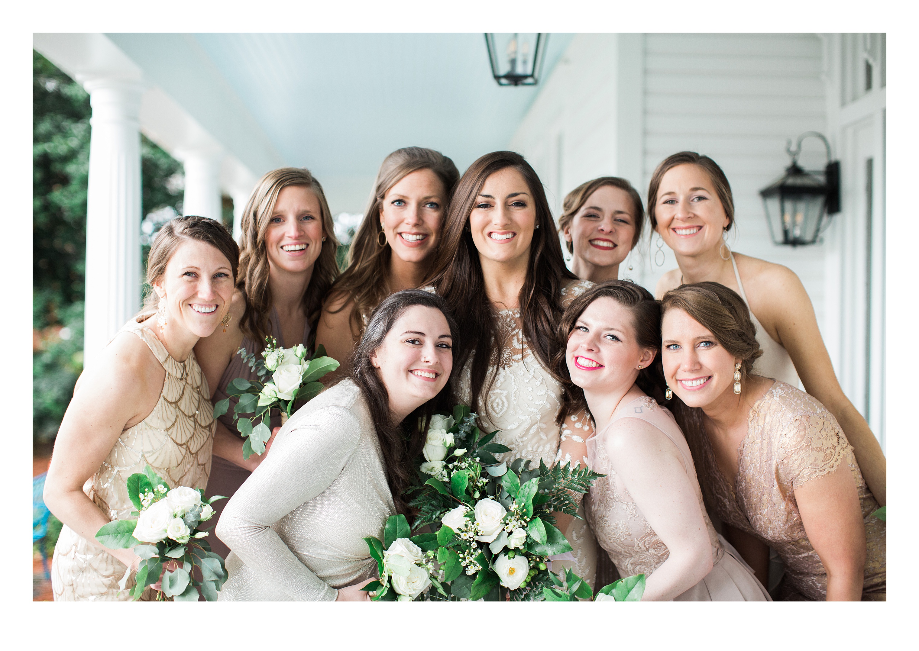 Photo of the Bride with all the girls.