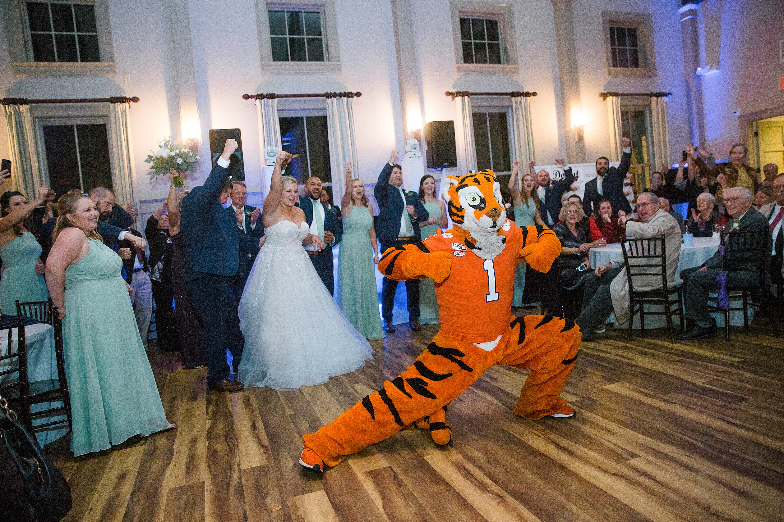 Clemson Tiger Mascot dancing