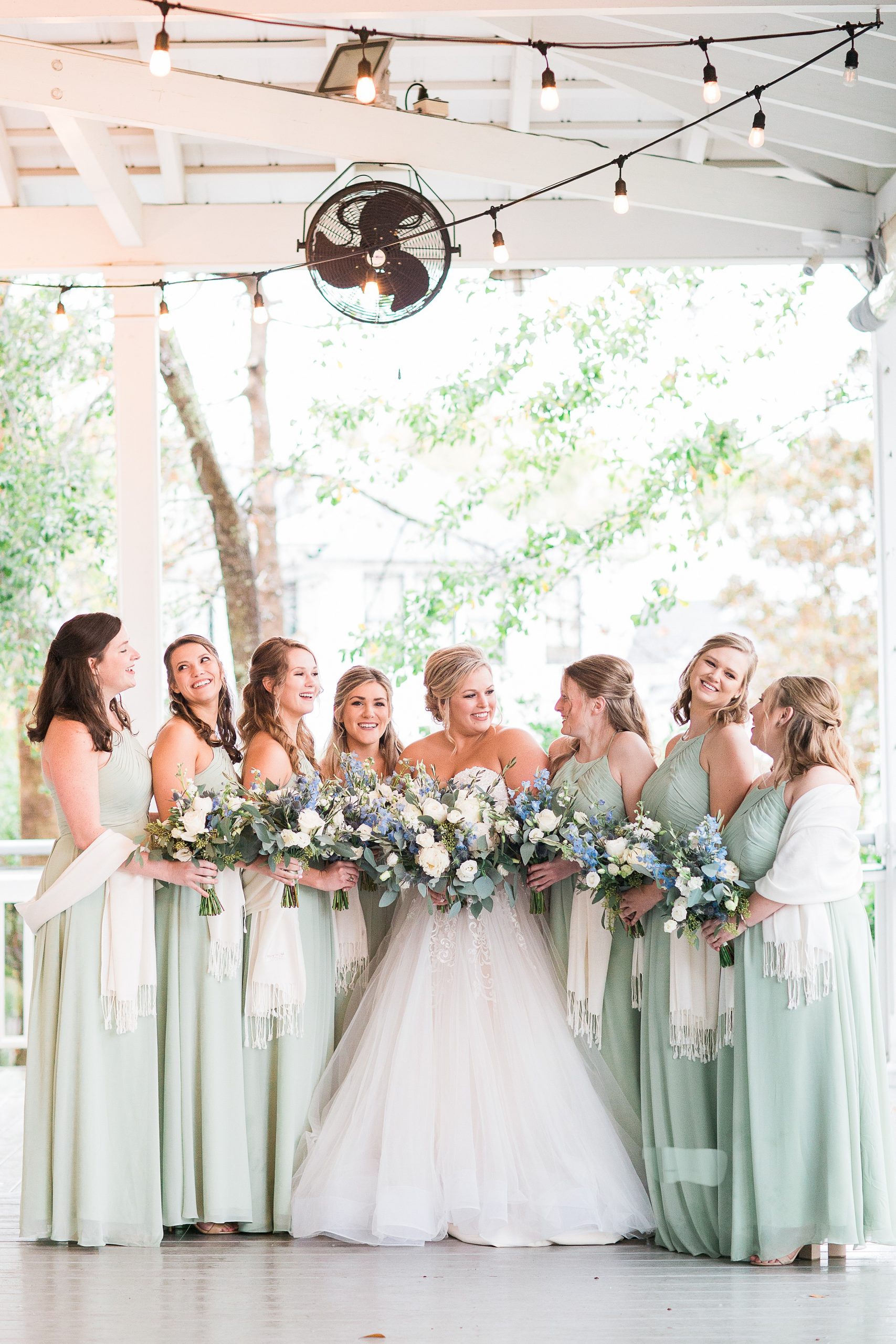 Bride with Maid of Honor and Bridesmaids