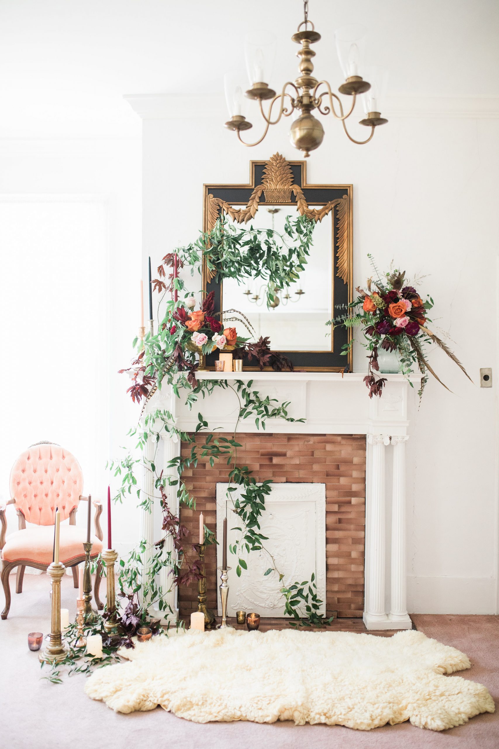 wedding-decor-fireplace